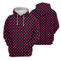 The Pink Taco Seamless Pattern Black Golf Shirt, Women's Golf Tops, Tacos Lover Golf Gift For Ladies
