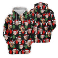 Custom Face Red And Green Argyle Pattern Christmas Women's Golf Tops, Ladies Golf Shirts, Christmas Golf Gift