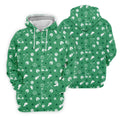Golf Items Seamless Pattern St. Patrick’s Day Shamrock Golf Shirt, Women's Golf Tops, Ladies Golf Polos