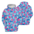Blue Hibiscus Disc Golf Polo Shirt, Golf Tops For Women, Women’s Golf Polo