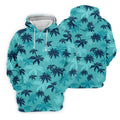 Turquoise Palm Tree Tropical Golf Shirt, Women's Golf Shirt, Golf Polo For Women, Golf Shirts For Women
