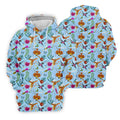 Hummingbird Paradise Golf Shirt, Tropical Flower Garden Pattern, Golf Shirt For Women