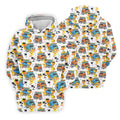 Cool Duck Surf Van Beach Golf Shirt, Mens Golf Shirts, Hawaiian Golf Shirt, Golf Apparel For Men