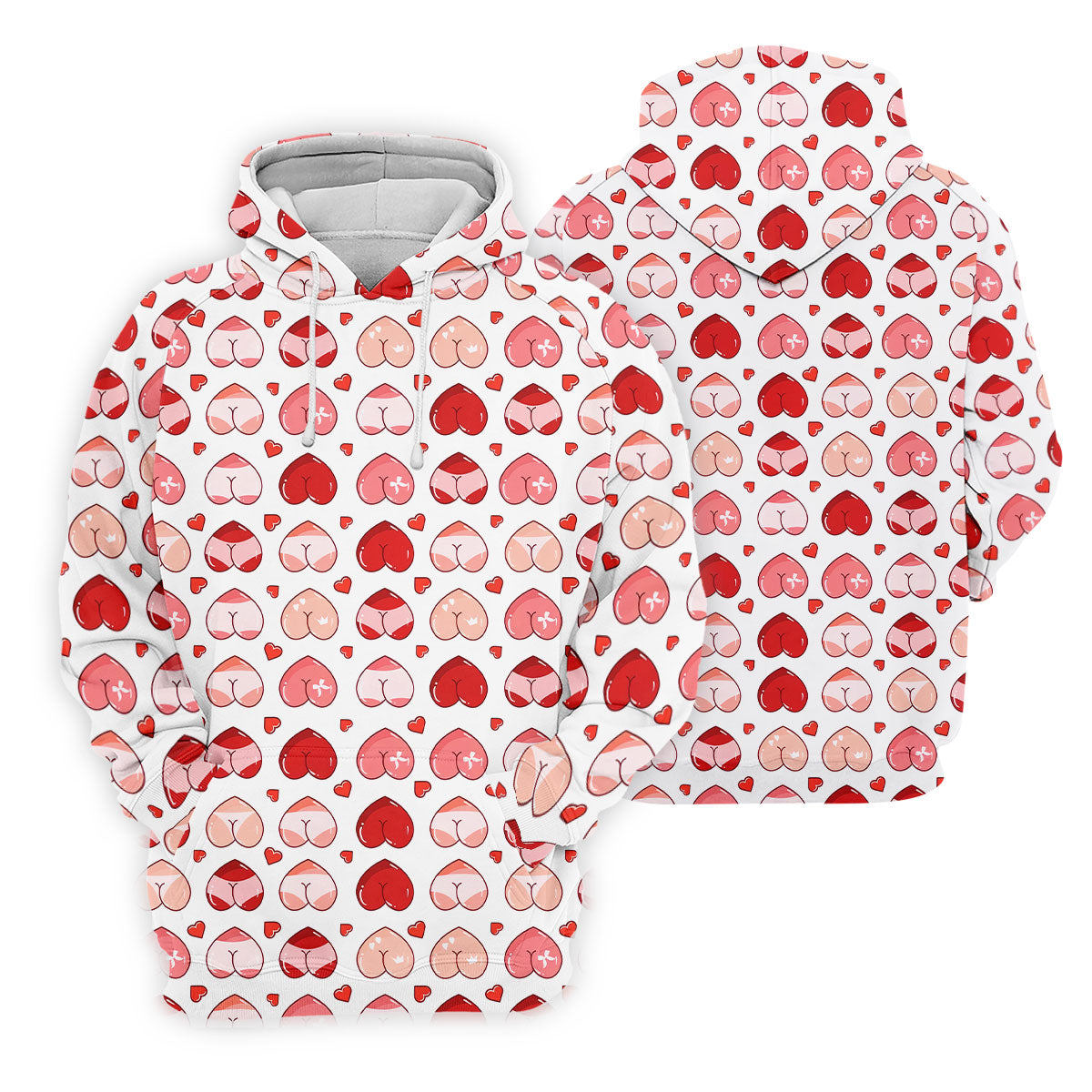 Funny Heart Butt Pattern Golf Polo Shirt, Golf Shirts For Women, Women’s Golf Apparel