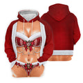 Elegant Santa Bra Bow Christmas Golf Shirt, Mens Golf Shirts, Polo Shirts For Men