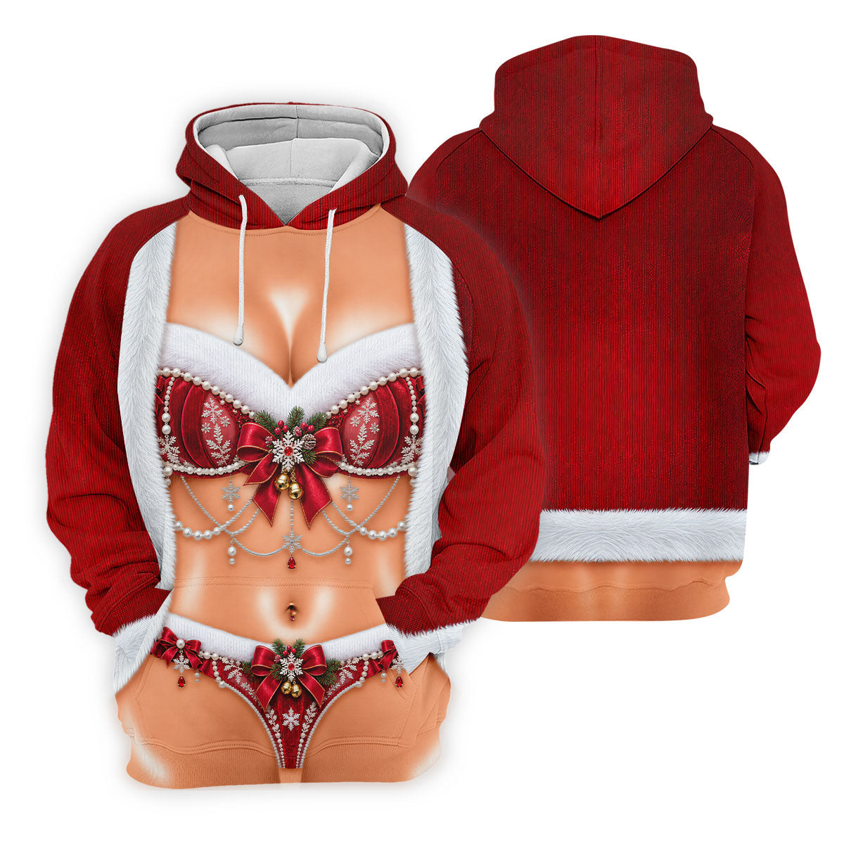 Elegant Santa Bra Bow Christmas Golf Shirt, Mens Golf Shirts, Polo Shirts For Men