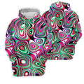 Pink And Green Fluid Art Cool Golf Shirt, Women's Golf Tops, Ladies Golf Shirts, Women's Polo Shirt