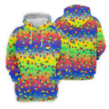 Acceptance Awareness Understanding Autism Puzzle Rainbow Gradient Golf Tops For Men, Golf Shirts For Men