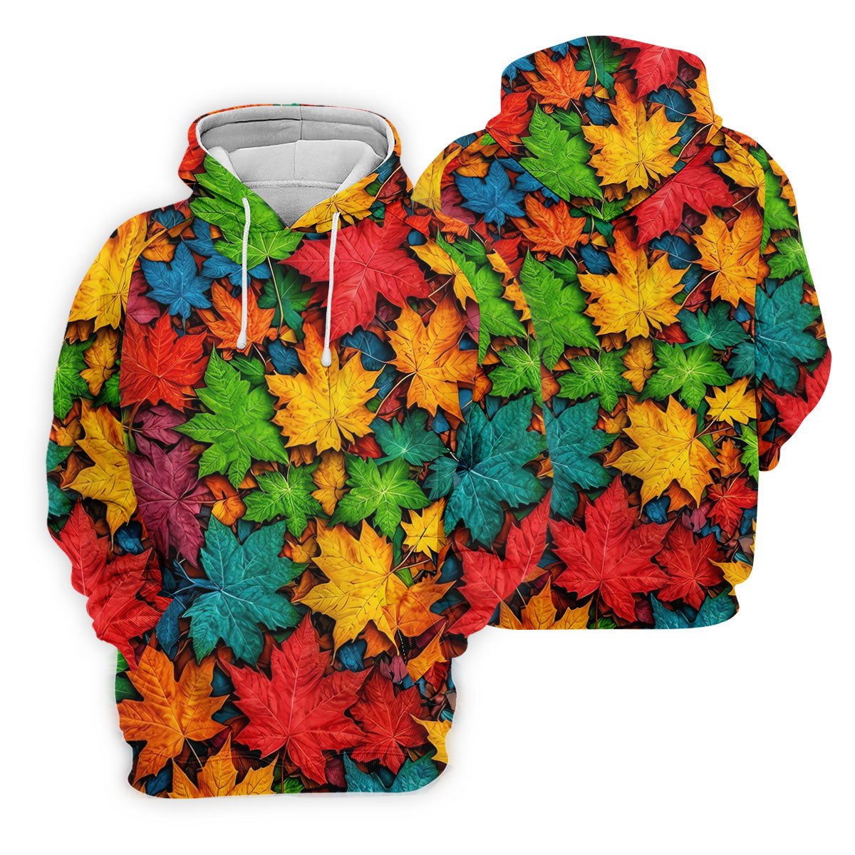 Vibrant Maple Leaf Autumn Forest Hawaiian Golf Polo, Golf Tops For Women, Golfing Apparel