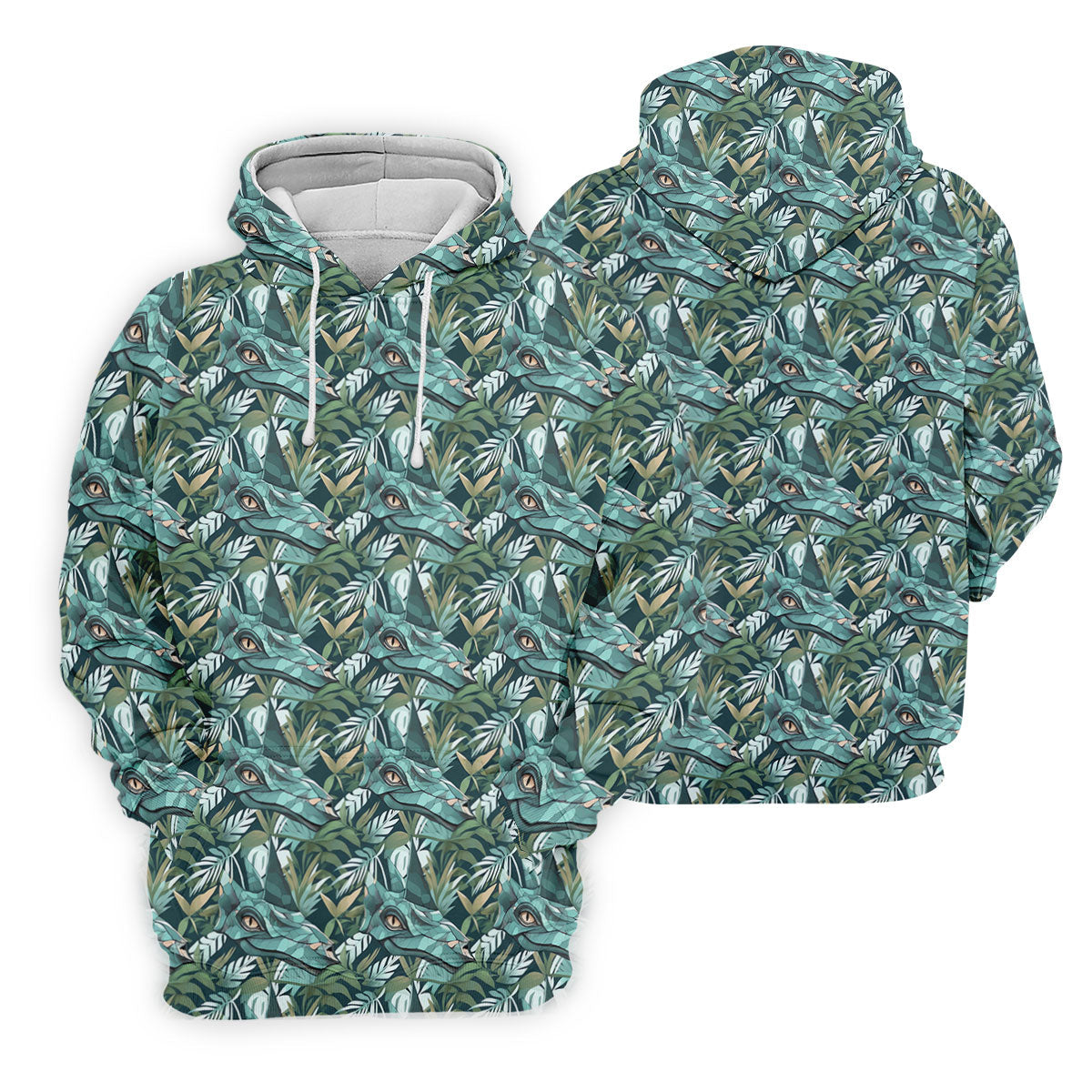 Dinosaur Head Tropical Vibe Golf Tops For Men, Polo Shirts For Men, Golf Shirts For Men