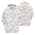 Accept Teach Understand Love Autism Awareness Colorful Handprint White Golf Shirt, Golf Shirts For Men