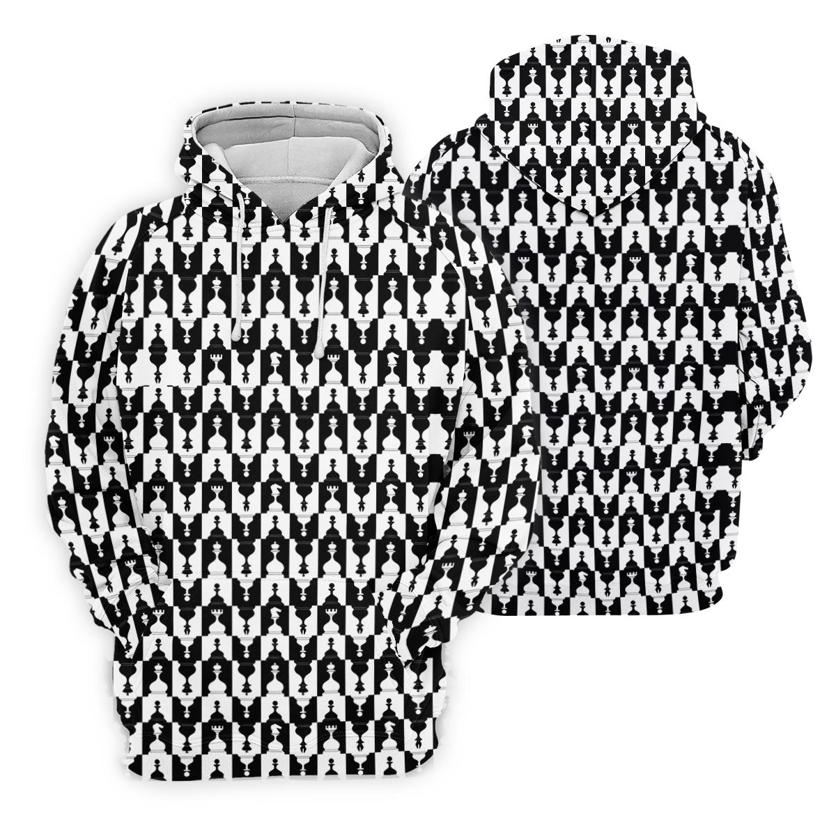 Chess Board Pattern Hawaiian Golf Shirt, Chess Lover Gift Women's Golf Tops, Ladies Golf Shirts