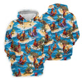 Cool Rooster Beach Vacation Hawaiian Golf Shirt, Mens Golf Polo, Printed Golf Shirts
