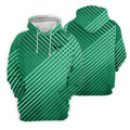 Green And White Striped Pattern Women's Golf Tops, Performance Golf Shirt, Ladies Golf Shirts
