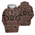 Maori Tattoo Pattern with Traditional Tiki Mask Hawaiian Golf Polo, Golf Tops For Men, Golfing Apparel