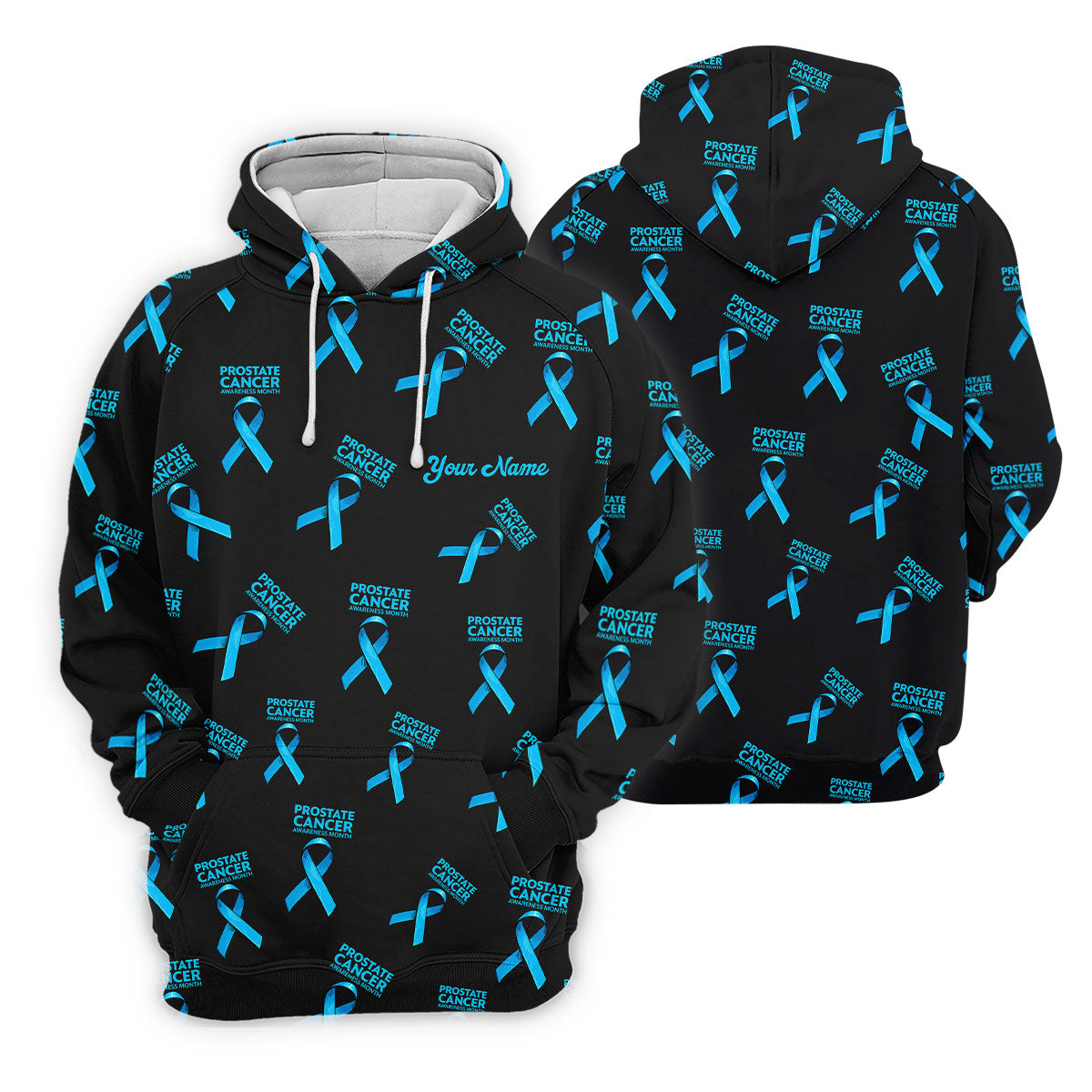 Prostate Cancer Awareness Blue Ribbon Golf Tops For Men, Unique Gift For Golfer, Golfing Apparel