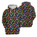Neon Cats Tropical Vibe Women's Golf Tops, Cute Golf Outfit, Ladies Golf Shirts, Golf Shirt For Women