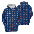 Cartoon Figures Golf Pose Navy Golf Shirt, Golf Tops For Men, Polo Shirts For Men, Golf Shirts For Men