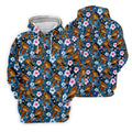 Tropical Bigfoot Burger Party Pattern Hawaiian Golf Polo, Golf Tops For Men, Golfing Apparel