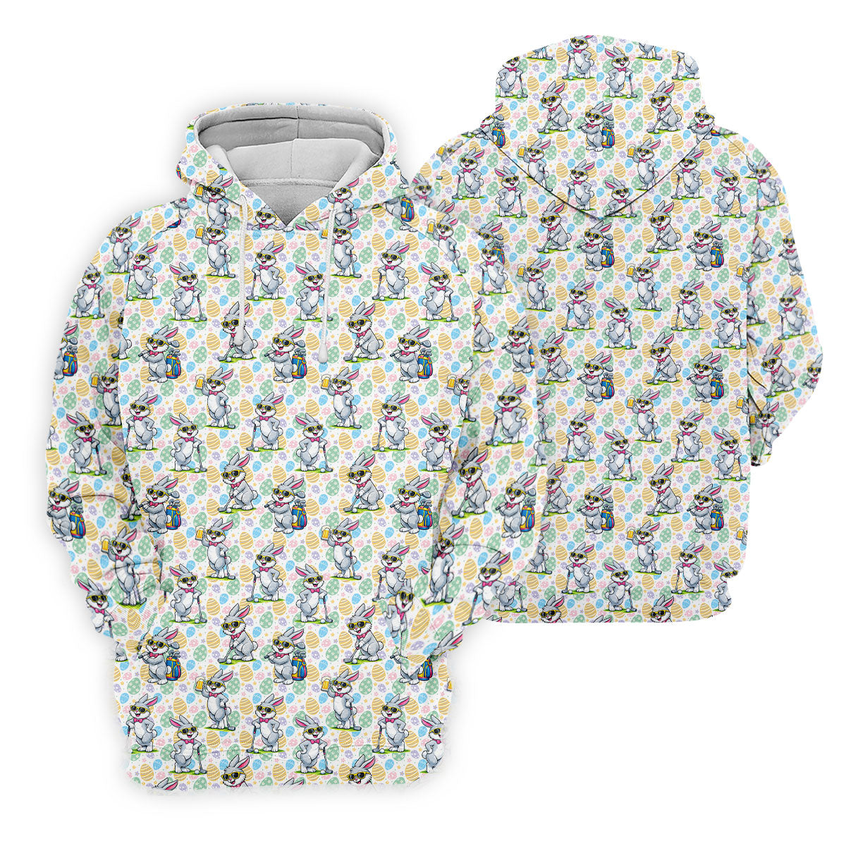 Funny Easter Bunny Golf And Beer Women Golf Top, Fun Women's Golf Shirts, Ladies Golf Shirts