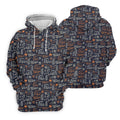 Funny Golf Bourbon Cigar Pattern Polo Shirt, Golf Polo Shirts For Men, Mens Golf Apparel