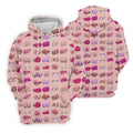 Pink Funny Boob Pattern Golf Polo Shirt, Men's Golf Shirts, Printed Golf Shirts