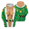 Green Santa Gold Stars Christmas Golf Shirt, Ladies Golf Shirt, Women’s Golf Apparel