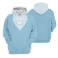 Light Blue Tuxedo Fun Women's Golf Shirts, Retro Golf Shirt, Ladies Golf Tops