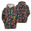 Dark Tropical Disc Golf Basket Polo Shirt, Printed Golf Shirts, Golf Apparel For Men