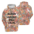 Broken Crayons Still Color Mental Health Awareness Golf Polo Shirt, Mens Golf Polo, Printed Golf Shirts