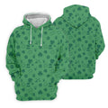 Leprechaun Hat Shamrock Beer Dark Green Seamless Pattern St. Patrick’s Day Golf Shirt, Golf Shirts For Men