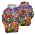 Psychedelic Mushroom Forest Fantasy Golf Polo, Women's Golf Polo, Printed Golf Shirt