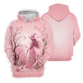 Breast Cancer Awareness Pink Witch Moon Mens Golf Polo, Polo Shirts For Men