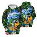 Parrot Life Not Waiting Til 5 Tropical Golf Shirt, Hawaiian Golf Shirt, Mens Golf Shirts, Golf Apparel For Men