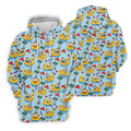Men's Santa Duck Pool Float Hawaiian Golf Shirt, Christmas Golf Shirt, Golf Apparel For Men