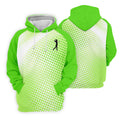 Green White Gradient Polka Dot Golf Shirt, Women's Golf Tops, Ladies Golf Polos