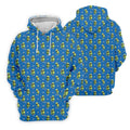 Cartoon Cactus Golfer Blue Golf Shirt, Mens Golf Polo, Golf Apparel For Men, Printed Golf Shirts