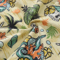 Tropical Wilderness Skull Hawaiian Polo Golf Shirts, Skull Golf Shirt, Gift For Golfers