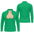 Green Funny Dickhead Faux Chest Golf Shirt, Men's Golf Shirt, Mens Polo Shirts