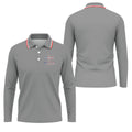 Gray First Dad Now Grandpa Golf Polo Shirt, Mens Golf Polo, Printed Golf Shirts