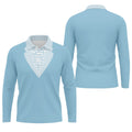 Light Blue Tuxedo Men's Funny Golf Shirts, Father's Day Golf Shirt, Golf Gift For Dad