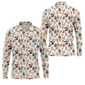 Christmas Sweets Pattern Golf Tops For Men, Cartoon Print Polo Shirts For Men, Christmas Golf Shirt, Golfing Apparel