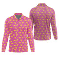 The Pink Taco Seamless Pattern Golf Tops For Men, Polo Shirts For Men, Golf Shirts For Men