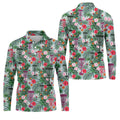 Tropical Disc Golf Basket Floral Polo Shirt, Hawaiian Golf Shirt, Golf Polo Shirts For Men