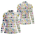 Funny Colorful Butt Pattern Golf Polo Shirt, Golf Shirts For Women, Women's Golf Apparel