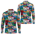Bold Colorful Fuck Graffiti Typography Golf Shirt, Men's Golf Shirt, Golf Apparel For Men