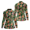 Funny Sloth Hawaiian Summer Ladies Golf Tops, Golf Shirt For Women, Ladies Golf Shirts