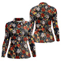 Cute Possums Hibiscus Flowers Golf Polo, Island Foliage Hawaiian Golf Shirt, Golf Tops For Women, Golfing Apparel