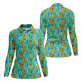 Tropical Cocktail Summer Vibe Retro Golf Shirt, Ladies Golf Tops, Golf Shirt For Women, Ladies Golf Shirts