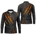 Yellow Claw Marks Hawaiian Golf Shirt, Scratch Print Men's Golf Shirt, Polo Shirts For Men